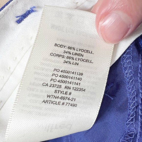 Wilfred Size 8 Grape Linen Blend Women's Shorts - Picture 5 of 8